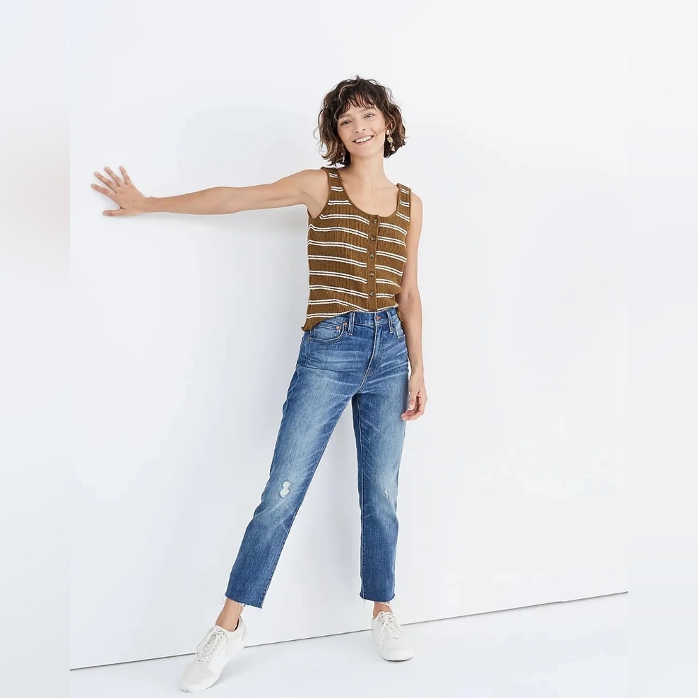 The High-Rise Slim Boyjean in Dover Wash: Raw-Hemmed Edition